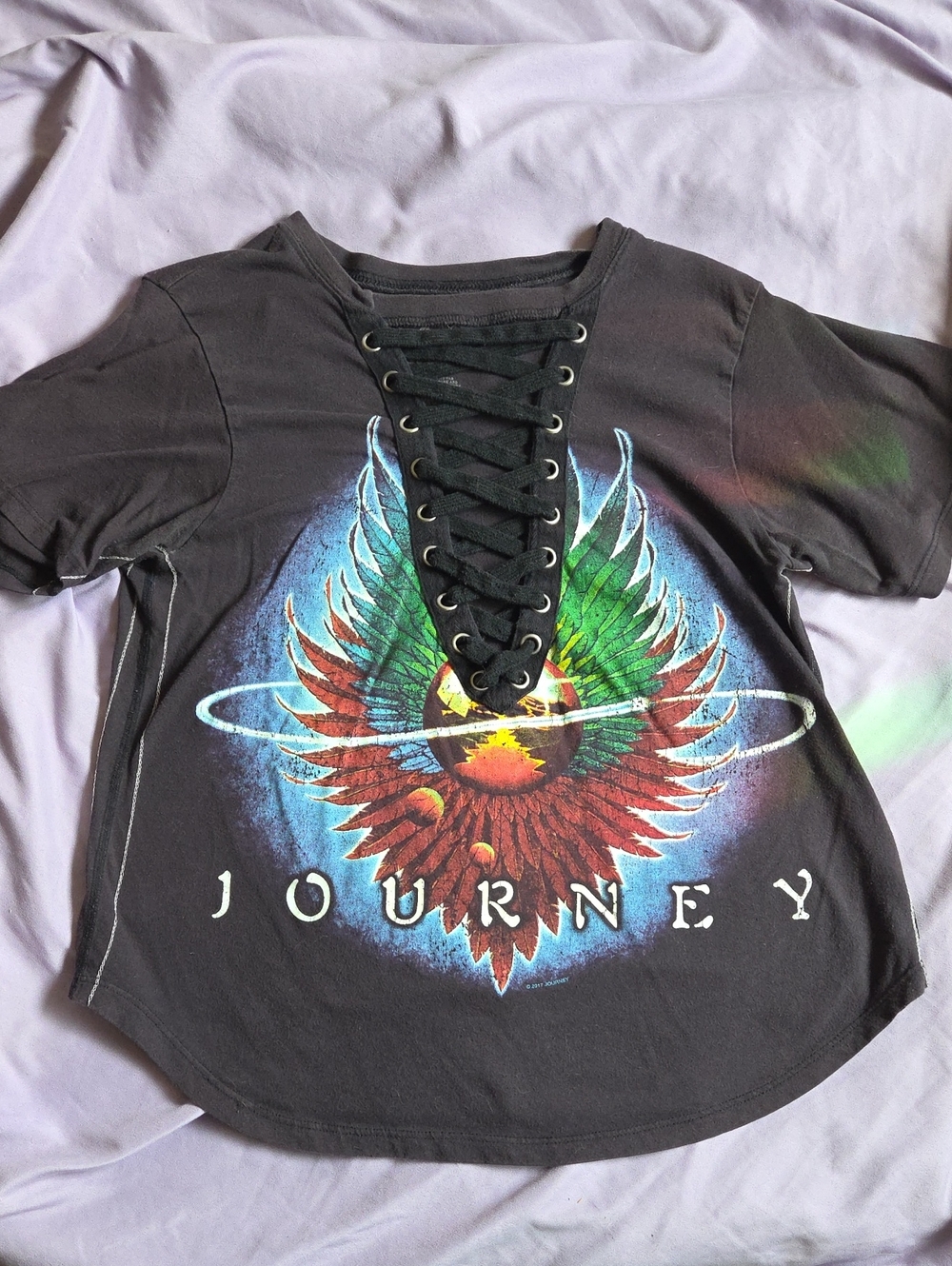 Trunk lace up JOURNEY Black Tee